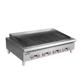 Asador de carbón de roca de lava a gas