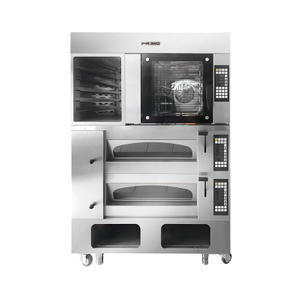 Estufa combinada (horno de convección giratoria + horno de cubierta 2 mazos 4 bandejas) 