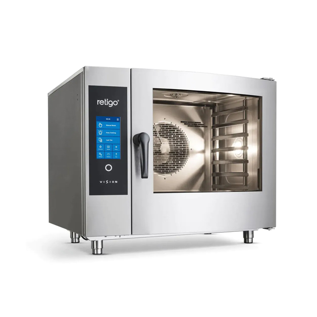 Horno combinado Retigo eléctrico eficiente de encimera para comidas perfectamente cocinadas en restaurantes y cafeterías