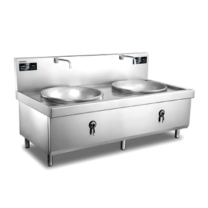 800 inducción de doble quemador gran wok （20kw*2）