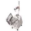Máquina cortadora de verduras multiusos, tolva semicircular, cuerpo Base S/S, tolva y cuerpo de aluminio pulido y anodizado