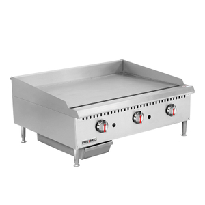 Plancha con termostato de gas para encimera