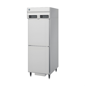 Enfriador y congelador vertical comercial de 2 medias puertas sólidas 