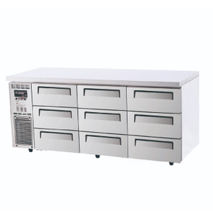 Venta caliente Restaurante Cocina Undercounter Refrigerador Congelador con 9 cajones