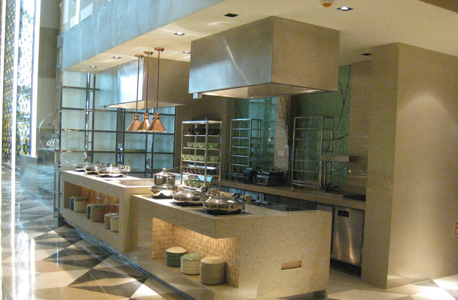 La cocina de la cafetería Westin Tianjin