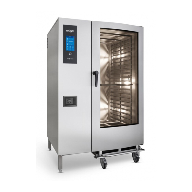 Elegante horno de convección de encimera comercial con diseño moderno que ofrece un potente rendimiento para hornear