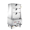 Gabinete de vapor de vegetales de tres cubiertas de gas comercial (serie de diamantes)