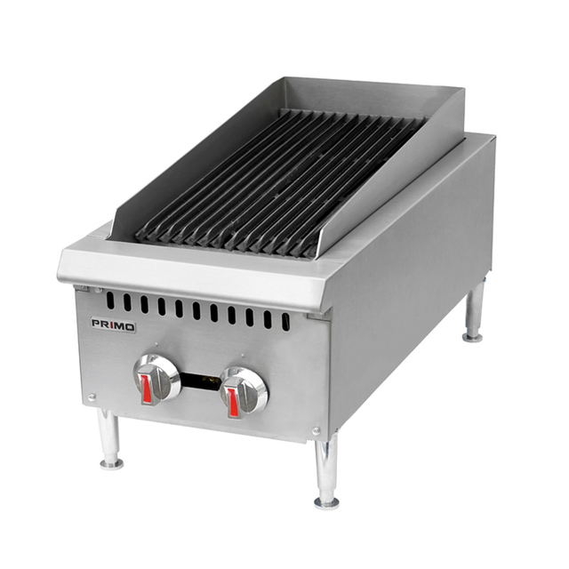 Asador de carbón de roca de lava a gas