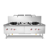 Venta caliente Gas chino Rango de wok doble quemador con maceta trasera doble 