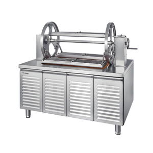 Parrilla de carbón abatible