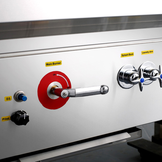 Rango compacto de triple quemador wok