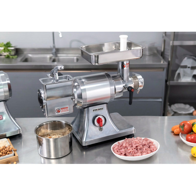 Máquina ralladora de queso y picadora de carne de doble cabezal 