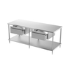 Mesa de Trabajo con Estante Debajo y Cajón (4/6 Patas)