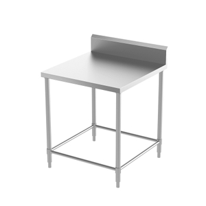 Mesa de trabajo con protector contra salpicaduras y estante inferior (4/6 patas)