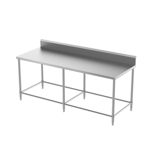 Mesa de trabajo con protector contra salpicaduras (6 patas)