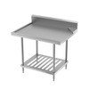 Mesa para platos limpios con estante inferior y protector contra salpicaduras (4/6 patas)
