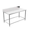 Mesa de trabajo con protector contra salpicaduras (4 patas)