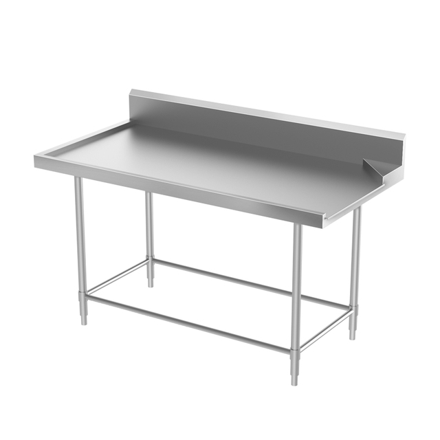 Mesa para platos limpios con protector contra salpicaduras (4/6 patas)