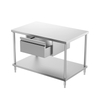Mesa de Trabajo con Estante Debajo y Cajón (4/6 Patas)